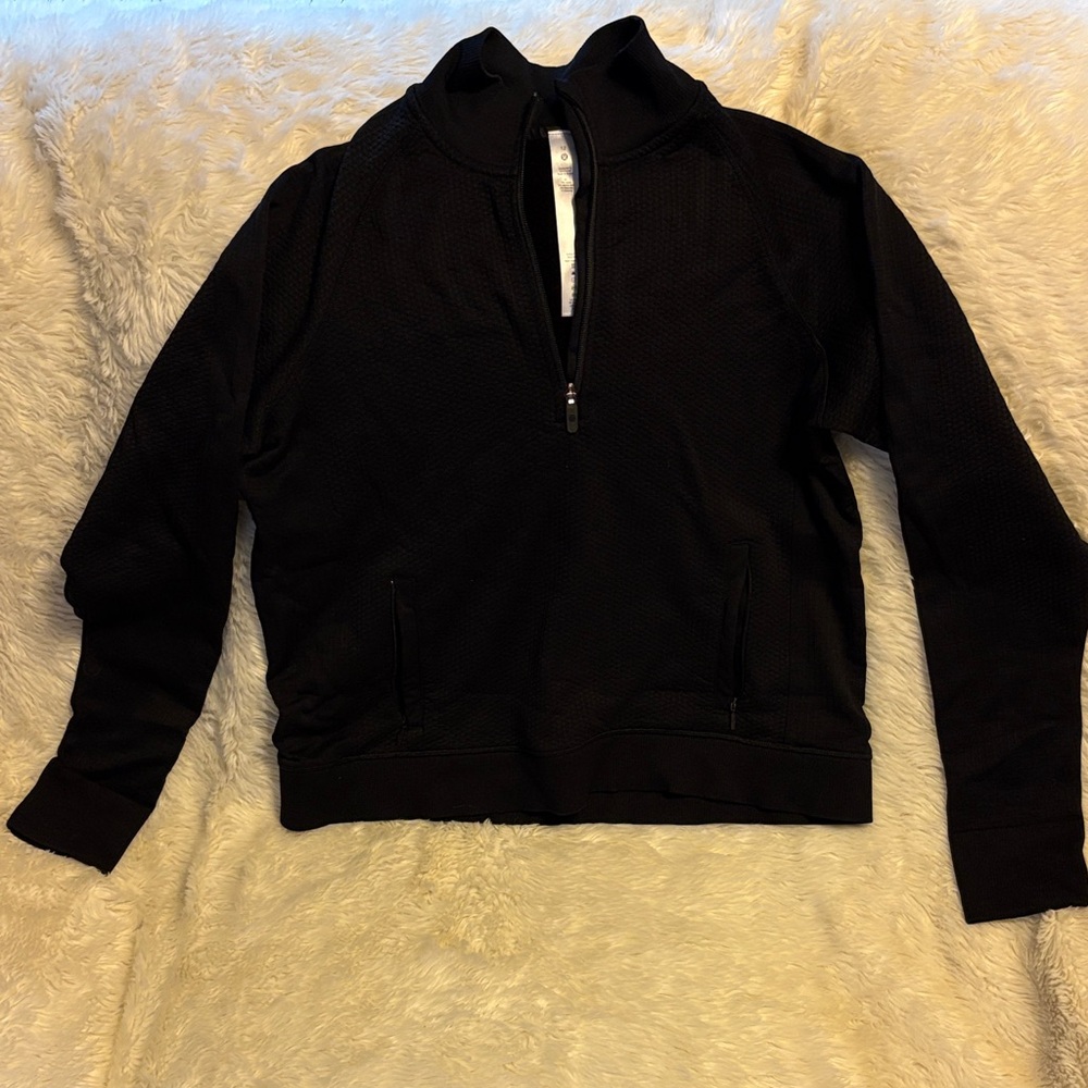 Women's Lululemon Black Quarter-Zip Top